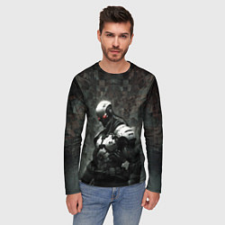 Лонгслив мужской Боевой кибернетический андроид, цвет: 3D-принт — фото 2