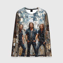 Лонгслив мужской Metallica масляной краской, цвет: 3D-принт