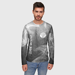 Лонгслив мужской Daewoo - grey gradient вертикально, цвет: 3D-принт — фото 2