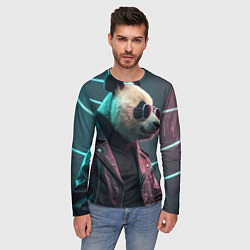 Лонгслив мужской Cyberpunk panda, цвет: 3D-принт — фото 2