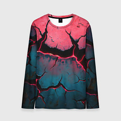 Лонгслив мужской Объемные разломы текстура, цвет: 3D-принт