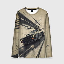 Мужской лонгслив Автомобиль для уличной гонки