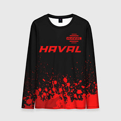 Лонгслив мужской Haval - red gradient посередине, цвет: 3D-принт