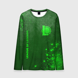 Лонгслив мужской League of Legends - green gradient вертикально, цвет: 3D-принт