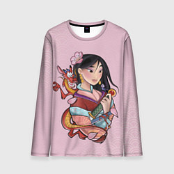 Лонгслив мужской Красивая Мулан и Мушу - big pictures, цвет: 3D-принт