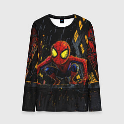 Мужской лонгслив Маленький человек-паук с желтыми глазами