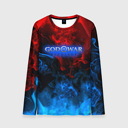 Мужской лонгслив God of War битва огня