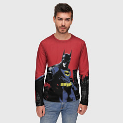 Лонгслив мужской Бэтмен показывает класс, цвет: 3D-принт — фото 2