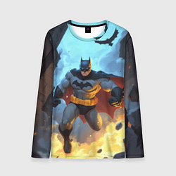 Мужской лонгслив Бэтмен в прыжке