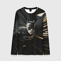 Мужской лонгслив Бэтмен черный плащ
