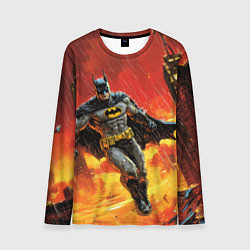 Мужской лонгслив Бэтмен застыл в воздухе
