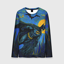 Мужской лонгслив Бэтмен в стиле Ван-Гога
