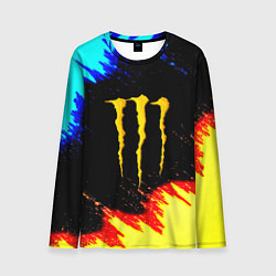 Лонгслив мужской Monster energy огненные краски, цвет: 3D-принт