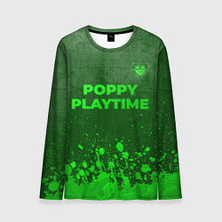 Лонгслив мужской Poppy Playtime - green gradient посередине, цвет: 3D-принт