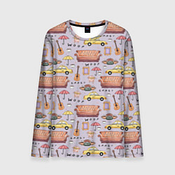 Лонгслив мужской Друзья - паттерн, цвет: 3D-принт