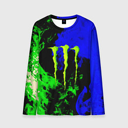 Лонгслив мужской Monster energy кислотный огонь, цвет: 3D-принт