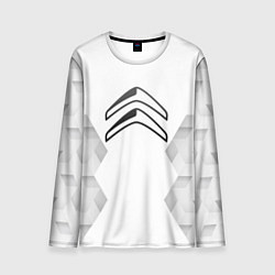 Лонгслив мужской Citroen white poly, цвет: 3D-принт