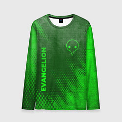 Лонгслив мужской Evangelion - green gradient вертикально, цвет: 3D-принт
