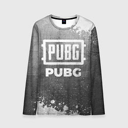 Лонгслив мужской PUBG - grey gradient, цвет: 3D-принт