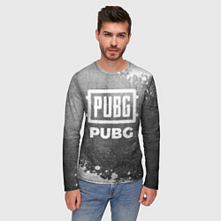 Лонгслив мужской PUBG - grey gradient, цвет: 3D-принт — фото 2