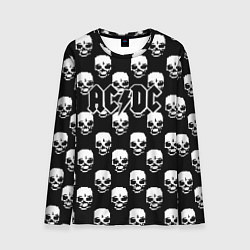 Мужской лонгслив AC DC rock skull