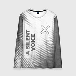 Лонгслив мужской A Silent Voice - white gradient вертикально, цвет: 3D-принт