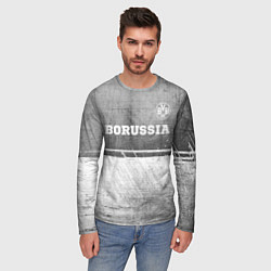 Лонгслив мужской Borussia - grey gradient посередине, цвет: 3D-принт — фото 2