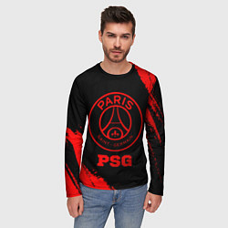Лонгслив мужской PSG - red gradient, цвет: 3D-принт — фото 2