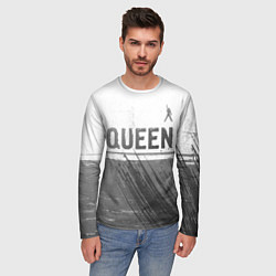 Лонгслив мужской Queen - white gradient посередине, цвет: 3D-принт — фото 2