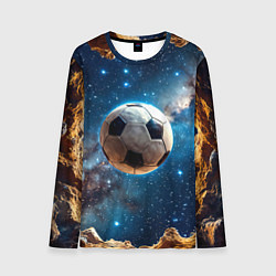 Мужской лонгслив Футбольный мяч в космосе