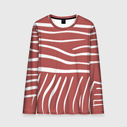 Лонгслив мужской Полоски красной зебры, цвет: 3D-принт