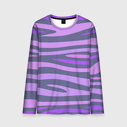 Лонгслив мужской Лавандовые волны, цвет: 3D-принт