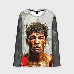 Лонгслив мужской Артуро Гатти на сером, цвет: 3D-принт