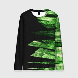 Мужской лонгслив Color green black