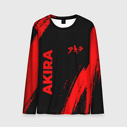 Лонгслив мужской Akira - red gradient вертикально, цвет: 3D-принт