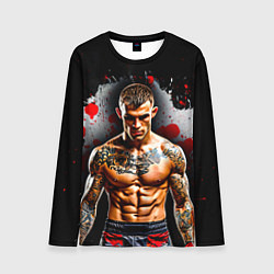 Мужской лонгслив Дастин Порье на черном