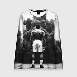 Мужской лонгслив Мухаммед Али в черном дыму