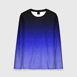 Лонгслив мужской Градиент индиго из чёрно в синий текстура крошка, цвет: 3D-принт
