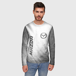 Лонгслив мужской Mazda - white gradient вертикально, цвет: 3D-принт — фото 2