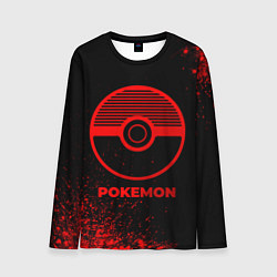 Лонгслив мужской Pokemon - red gradient, цвет: 3D-принт