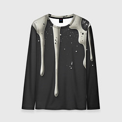 Лонгслив мужской Белая слизь текстура, цвет: 3D-принт