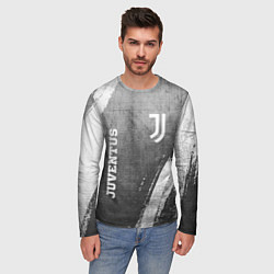 Лонгслив мужской Juventus - grey gradient вертикально, цвет: 3D-принт — фото 2