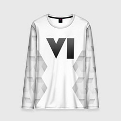 Лонгслив мужской GTA 6 white poly, цвет: 3D-принт