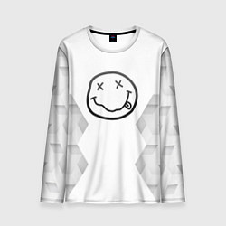 Лонгслив мужской Nirvana white poly, цвет: 3D-принт