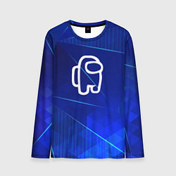 Лонгслив мужской Among Us blue poly, цвет: 3D-принт