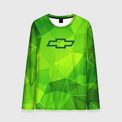 Лонгслив мужской Chevrolet green poly, цвет: 3D-принт