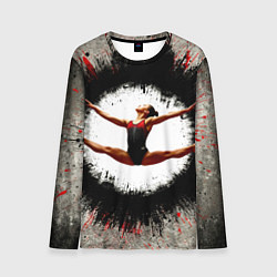 Мужской лонгслив Воздушная гимнастика на сером