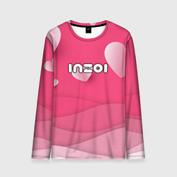 Мужской лонгслив Inzoi розовые сердечки