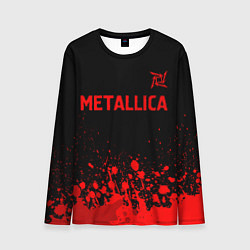 Лонгслив мужской Metallica - red gradient посередине, цвет: 3D-принт