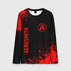 Лонгслив мужской Aerosmith - red gradient вертикально, цвет: 3D-принт